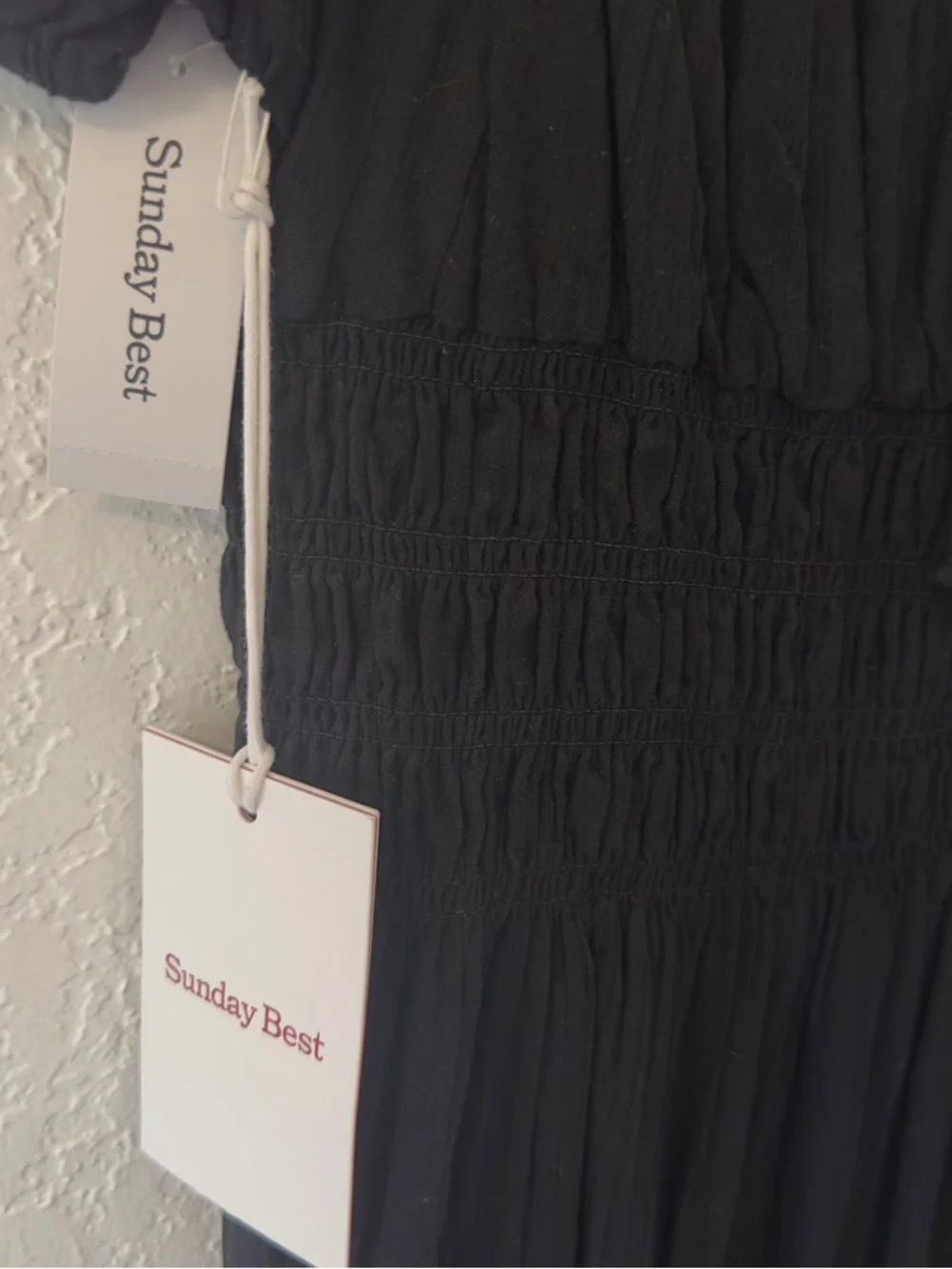 NWT Aritzia Sunday Best Black Kay Puff Sleeve Mini Dress - Picture 3 of 6